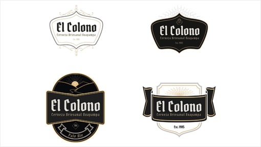 El Colono Craft Beer - Bottle Label Concepts