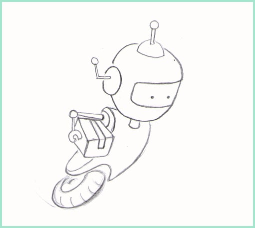 OrderBot Pro - Final Sketch in Pencil